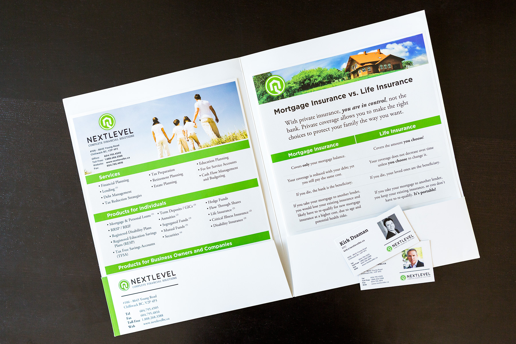 NextLevel Financial business cards