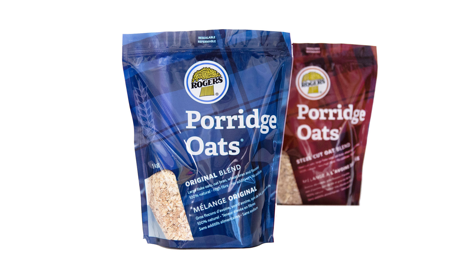 Rogers Foods oats packaging hero